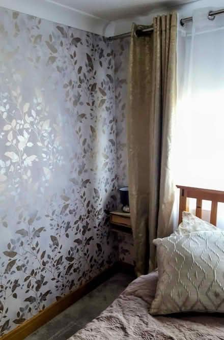 Photo of free 90 x 90 gold eyelet curtains (Grangeway area NN10) #2