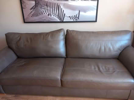 Photo of free Next 3 seater large leather sofa (Formby) #3