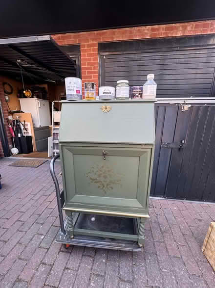 Photo of free Upcycled bureau, paints & brushes (Westcliff SS0) #1