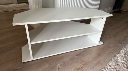 Photo of free corner tv unit white (flitwick MK45) #1