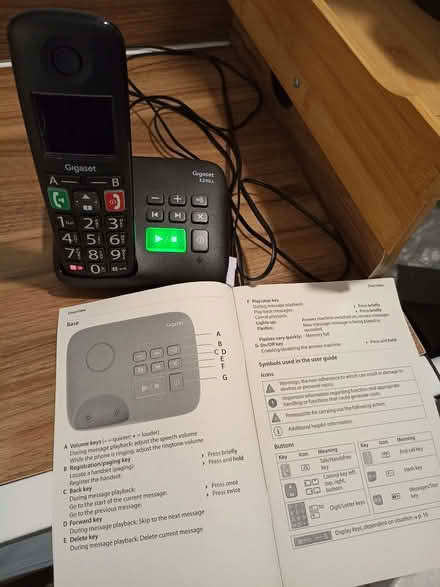 Photo of free landline telephone, cordless, Gigaset E290A (Boscombe BH5) #3