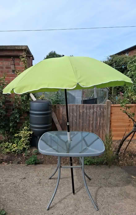 Photo of free Patio table and umbrella (Ermine West LN1) #1