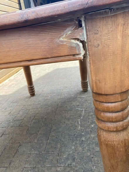 Photo of free Wooden farmhouse table (Combe Down BA2) #3