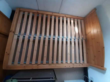 Photo of free King size bed: mattress + wooden base, Myers orthopaedic (Church RG2) #4