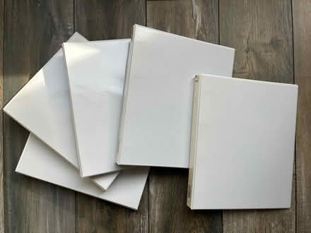 Photo of free 5 x white A4 ring binders (unused) (Beckenham BR3) #1