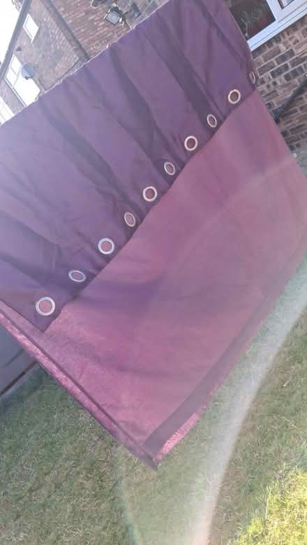Photo of free Purple Curtains + Lampshade (M32 Stretford) #2