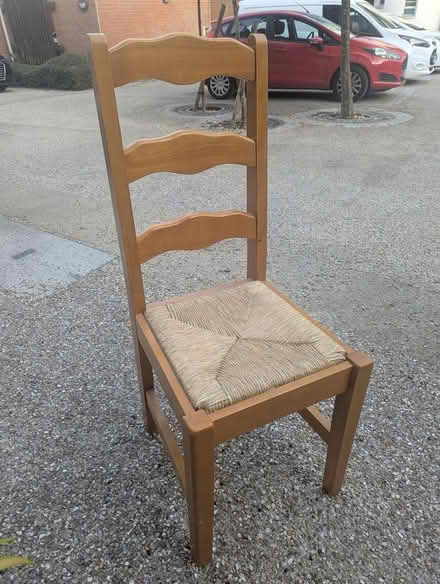 Photo of free Four solid chairs and dining table (Allis Mews CM17) #1