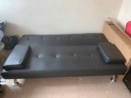Photo of free Modern Black Leather Style Fold Down Sofa Bed (Trosnant NP4) #2
