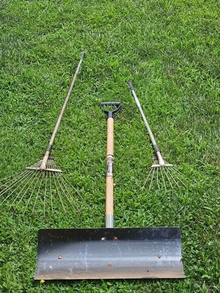 Photo of free snow pusher, and leaf rakes (Somerset) #1