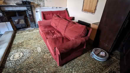 Photo of free Red 3 Seater Sofa (Linton HR9) #2