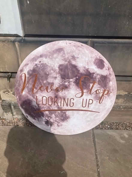 Photo of free Wall sign of moon, ‘Never Stop Looking Up’ (Mayfield EH9) #1