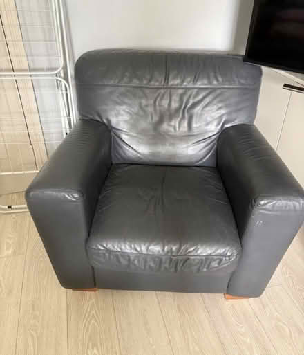 Photo of free Genuine leather sofa and armchair (Navan) #1