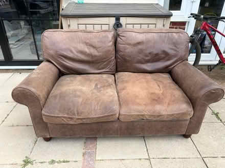 Photo of free Leather sofa (Hersham KT12) #1