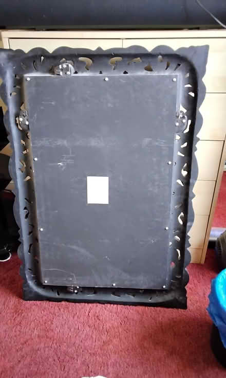 Photo of free Black ornate mirror (plastic) (Westbury Wiltshire ba13) #2