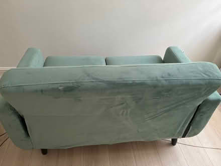 Photo of free Oslo 2 Seater Compact Sofa in velvet mint fabric (Victoria SW1V) #2