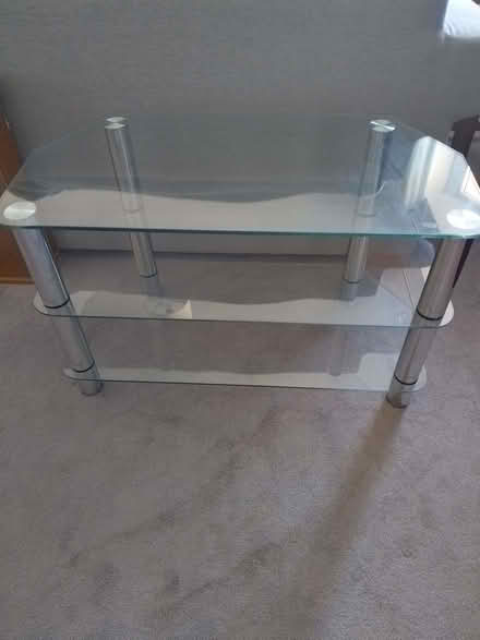 Photo of free Glass/Chrome TV stand (Whitnash CV31) #1