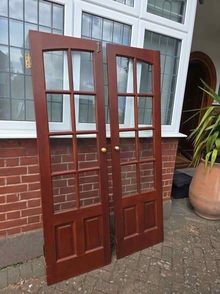 Photo of free Pair glazed hardwood doors (Edgware HA8) #2
