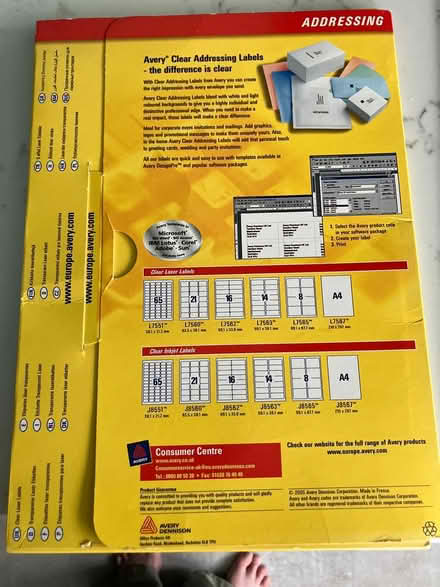 Photo of free Clear laser labels (SE12) #2