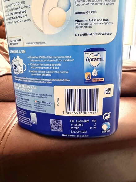 Photo of free Aptamil toddler milk (Limeside OL8) #2