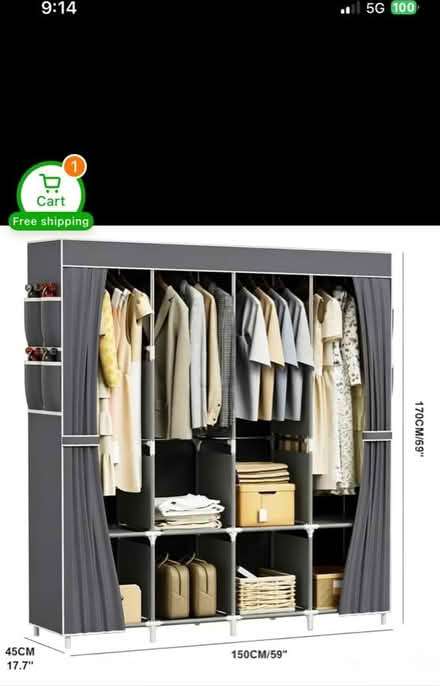 Photo of free Fabric wardrobe (Clayton brook PR5 8) #1