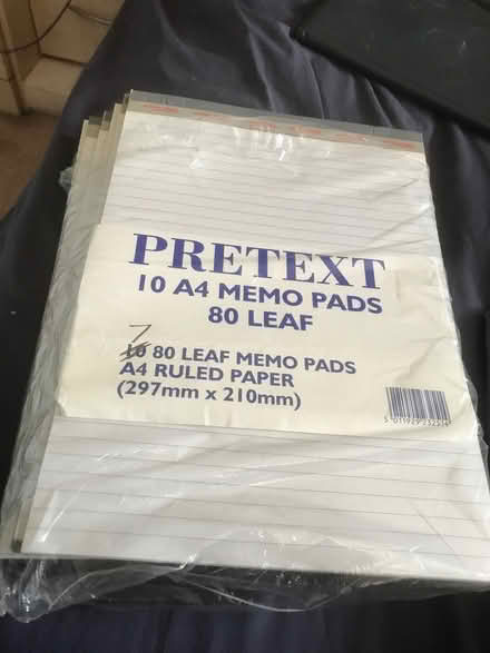 Photo of free 7 A4 pads - ruled (Woodley RG6) #1