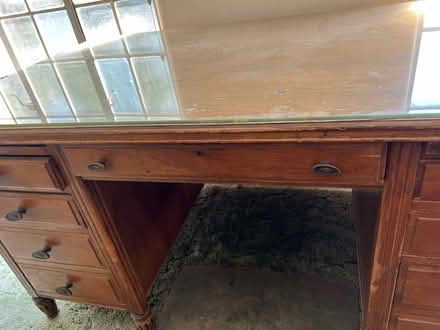 Photo of free Large wooden desk (Downtown Martinez) #2