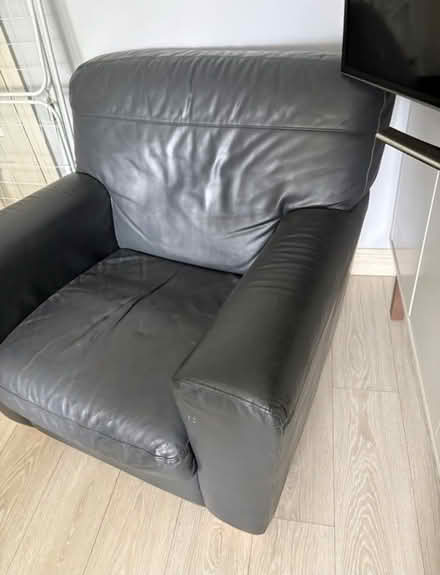 Photo of free Genuine leather sofa and armchair (Navan) #2