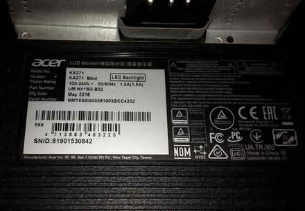 Photo of free FAULTY** 27" Acer LCD Monitor (Queenstown, near MRT) #2