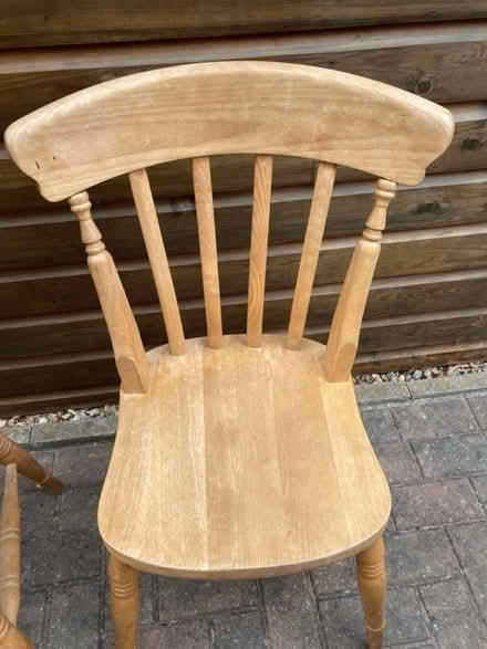 Photo of free 3 wooden farmhouse chairs (Combe Down BA2) #2