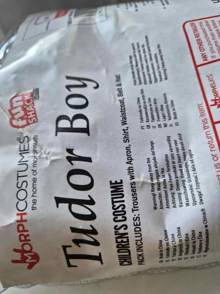 Photo of free Tutor boy costume (large) (Southbourne BH6) #1