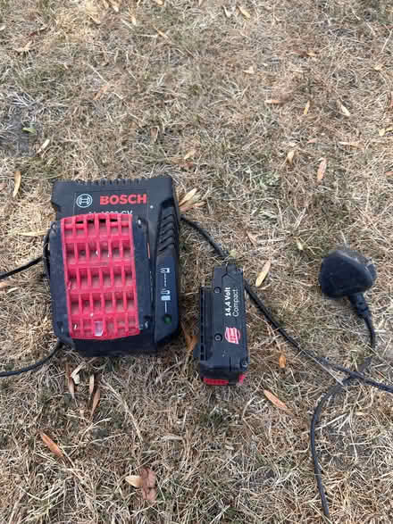 Photo of free bosch power tool battery charger and two batteries (Hildenborough TN11) #1