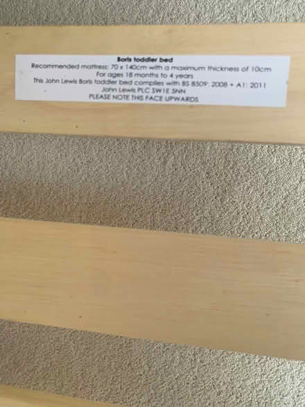 Photo of free Toddler bed. John Lewis ‘Boris’ design (Sonning RG4) #3