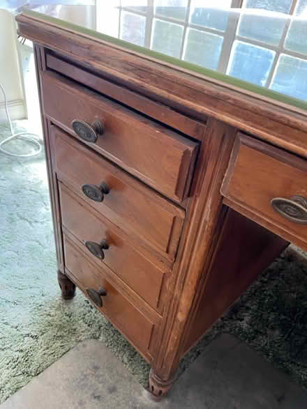 Photo of free Large wooden desk (Downtown Martinez) #3