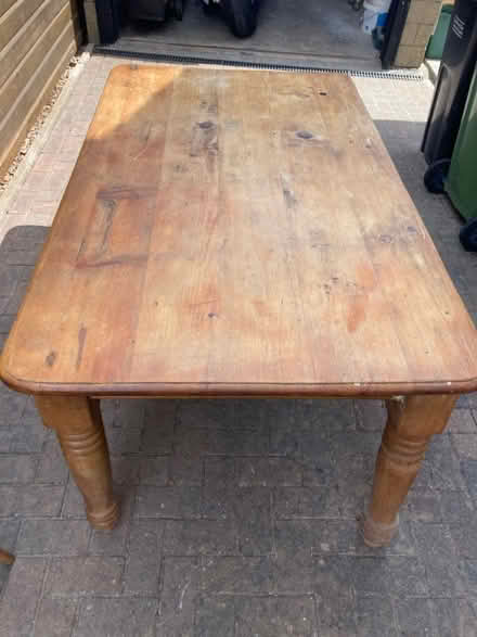 Photo of free Wooden farmhouse table (Combe Down BA2) #1
