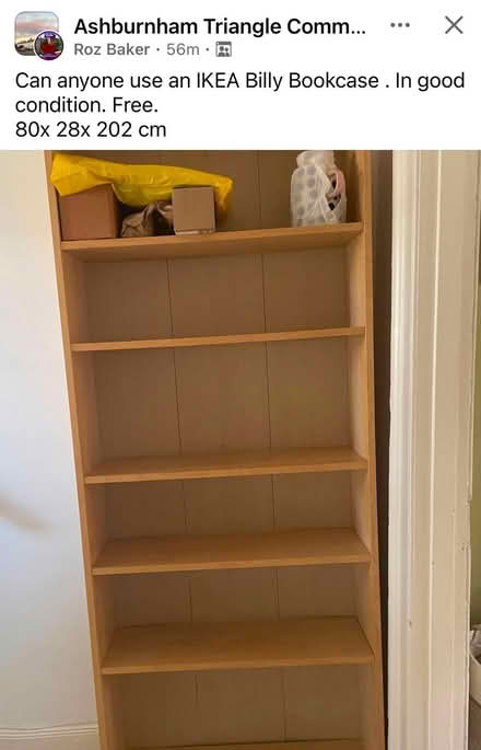Photo of free ikea billy bookcase tall (Greenwich SE10) #1