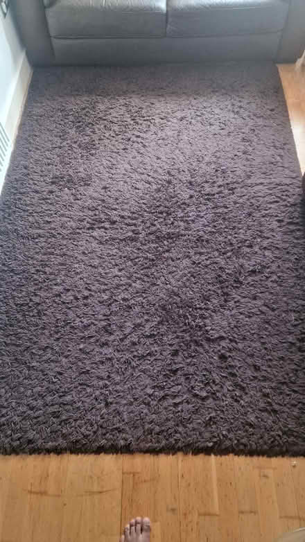 Photo of free Brown shaggy rug (Drayton, Cosham PO6) #1