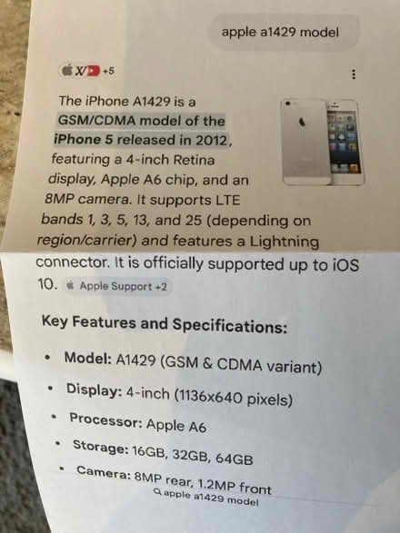 Photo of free iPhone 5 (Filton BS34) #3