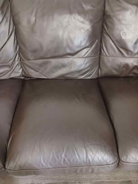 Photo of free Brown leather sofa (Southgate N14) #4