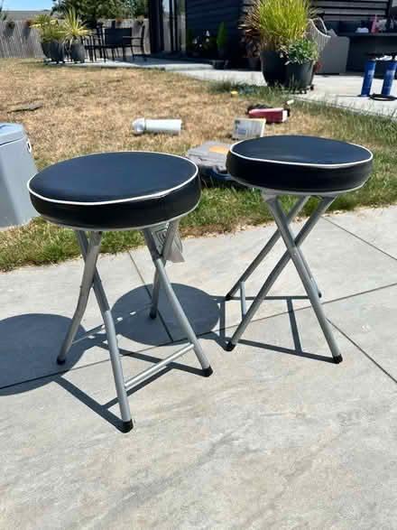 Photo of free 2 folding stools. (Ramsden Bellhouse SS12) #1