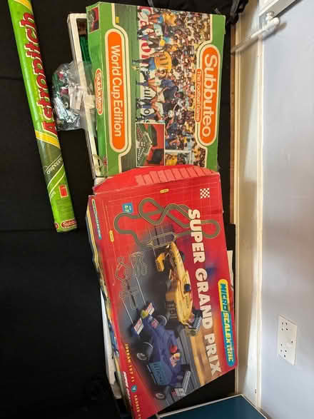 Photo of free Scalextric and Subbuteo sets (Enfield EN3) #1