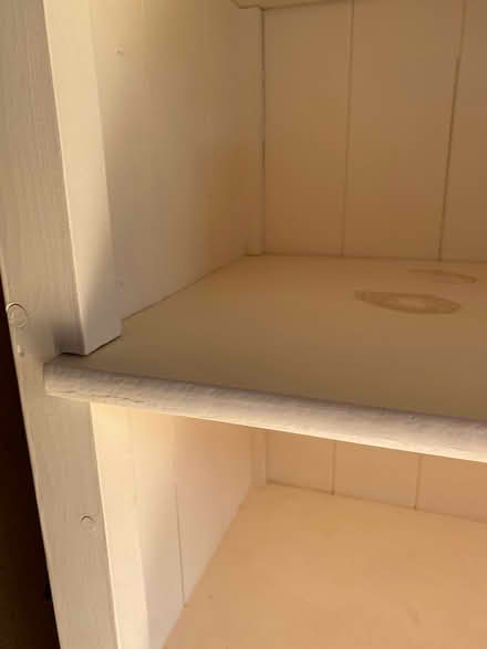 Photo of free White painted wood shelf unit. (Dereham NR20) #3