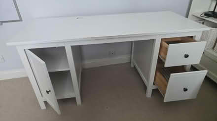 Photo of free Study desk in white with drawers (North Warnborough, RG291BE) #1