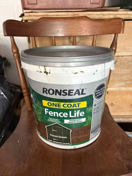 Photo of free 9 litre tub of Ronseal Fence Life, Forest Green (Penrith CA11) #1