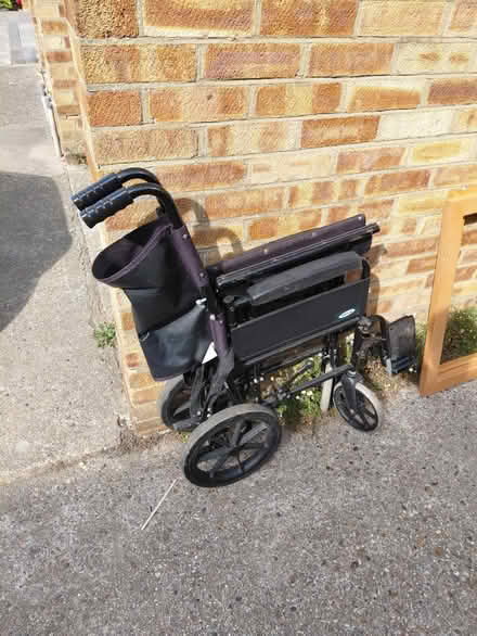 Photo of free Lomax foldable wheelchair (CM1 springfield) #2