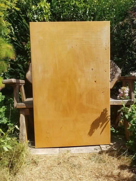 Photo of free Large wooden work table (Forest Green) #2
