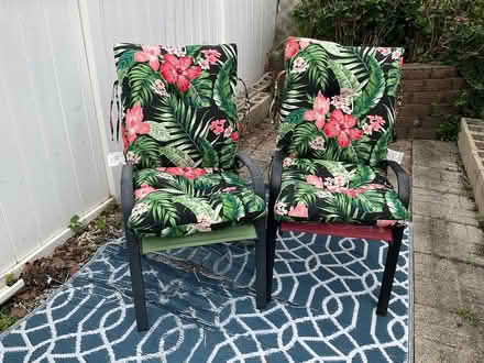 Photo of free Backyard chairs with cushions (Bayside) #2