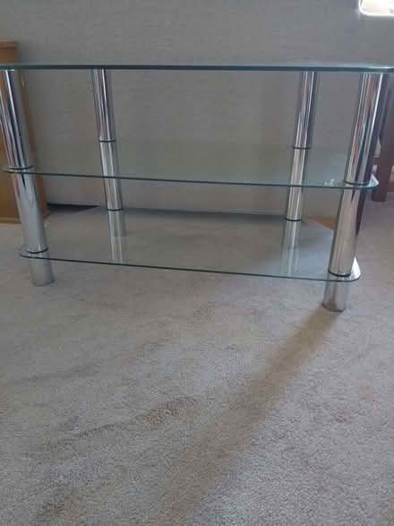 Photo of free Glass/Chrome TV stand (Whitnash CV31) #2