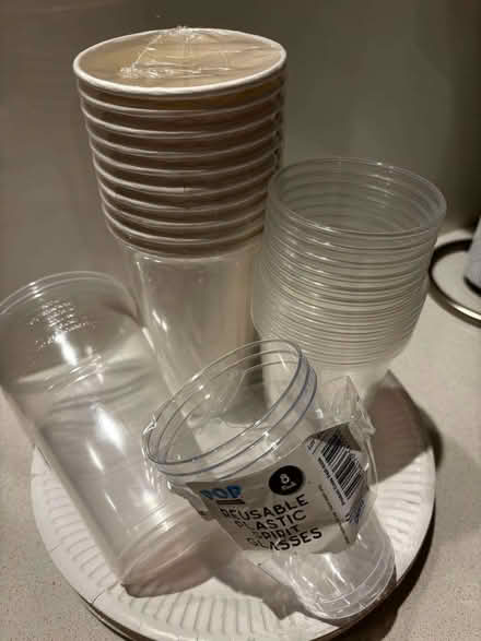 Photo of free Selection of reusable and disposable cups/plates (Lavender Hill SW11) #1