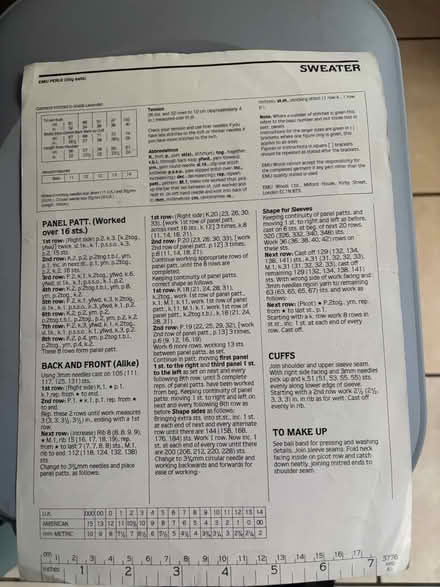Photo of free Knitting pattern (Westbury Wilts BA13) #2