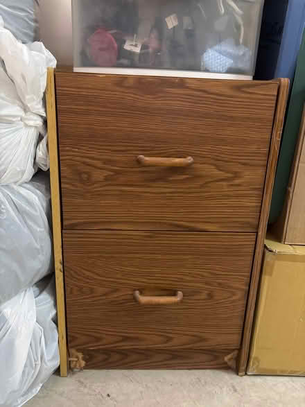 Photo of free wood veneer filing cabinet (Calgary northwest) #1